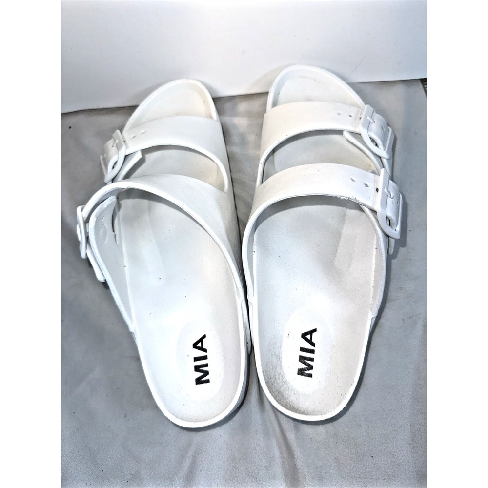 MIA Sandals Slides Shoes Women's US 10 White Synthetic Plastic Rubber Jasmin